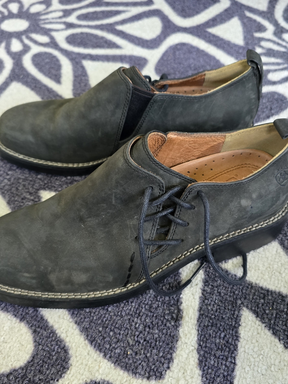 Ariat Wicklow Boots Womens Size 7.5 Side Tie Leather Oxford Ankle Shooties